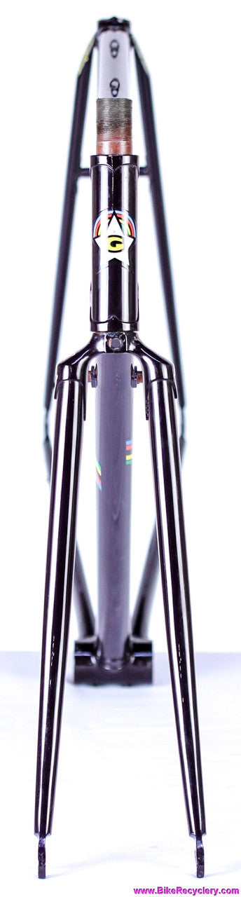 Guerciotti Columbus SL Lugged Steel Frame & Fork: 54cm - Pantographed - DEEP Purple / Black / Pewter Chameleon - 1980's