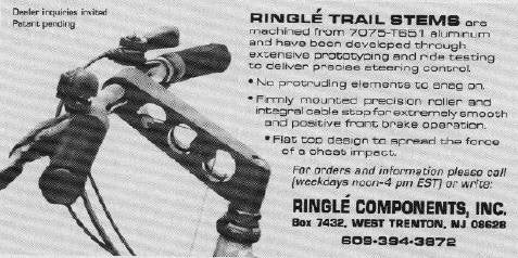 Ringle Trail Roller Stem: 1" Quill - 140mm x 25.4mm - High Rise - Canti Stop - Black (EXC+)