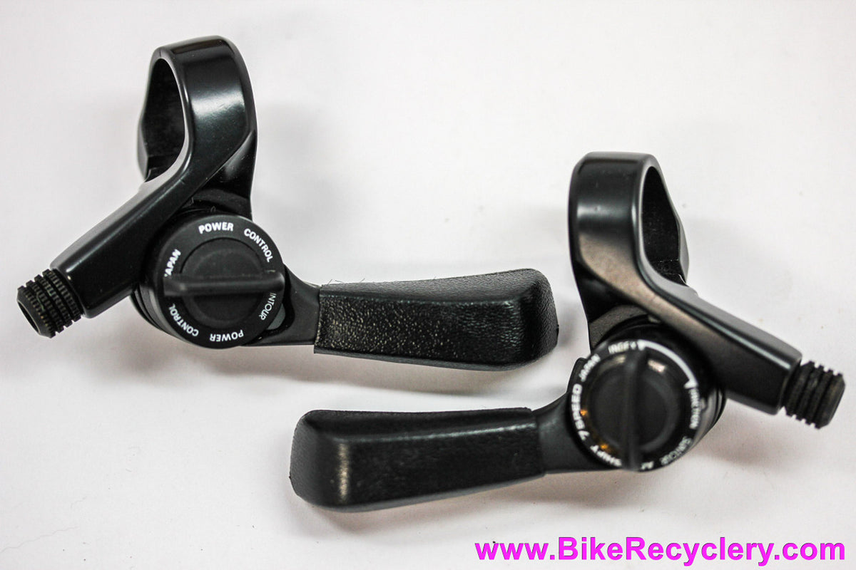 NIB/NOS Suntour XC 9000 SL-XC00 Thumb Shifters: 7 Speed Indexed / Friction - Power Control - Black