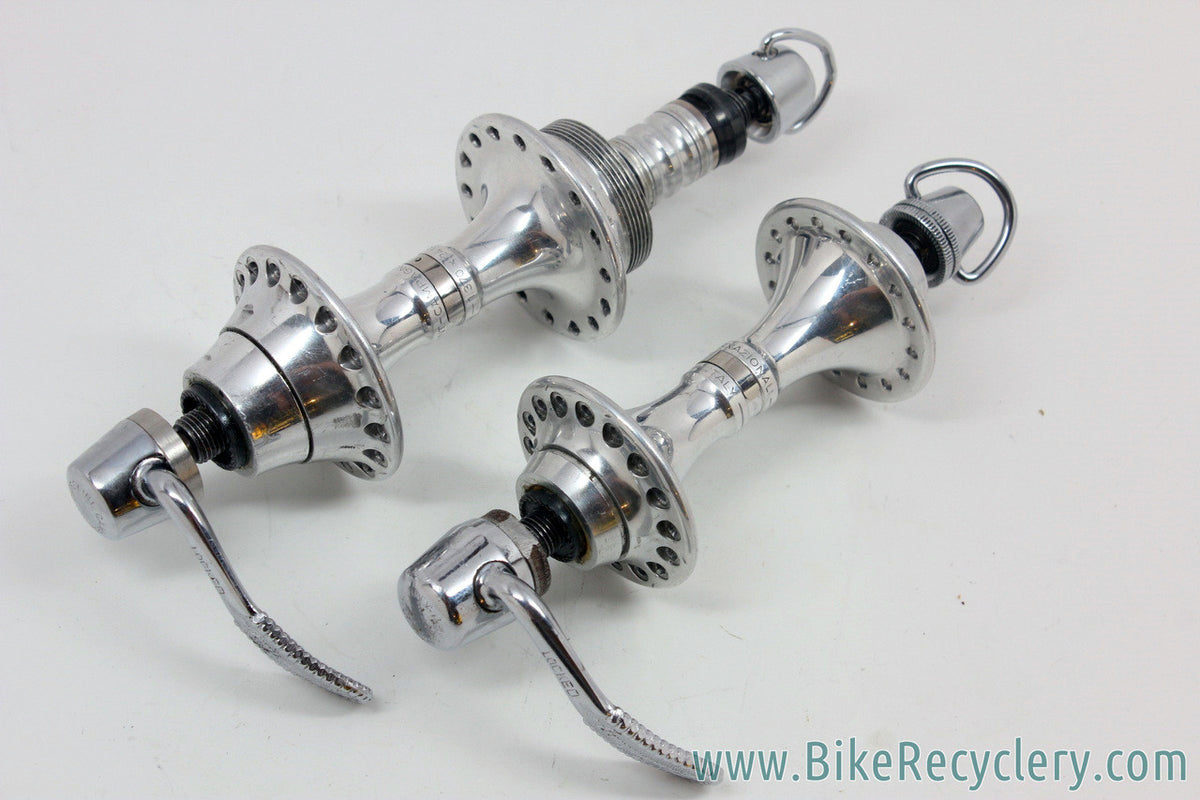 Campagnolo C-Record Hubset: Low Flange - 32H - Freewheel - Skewers (Near Mint)