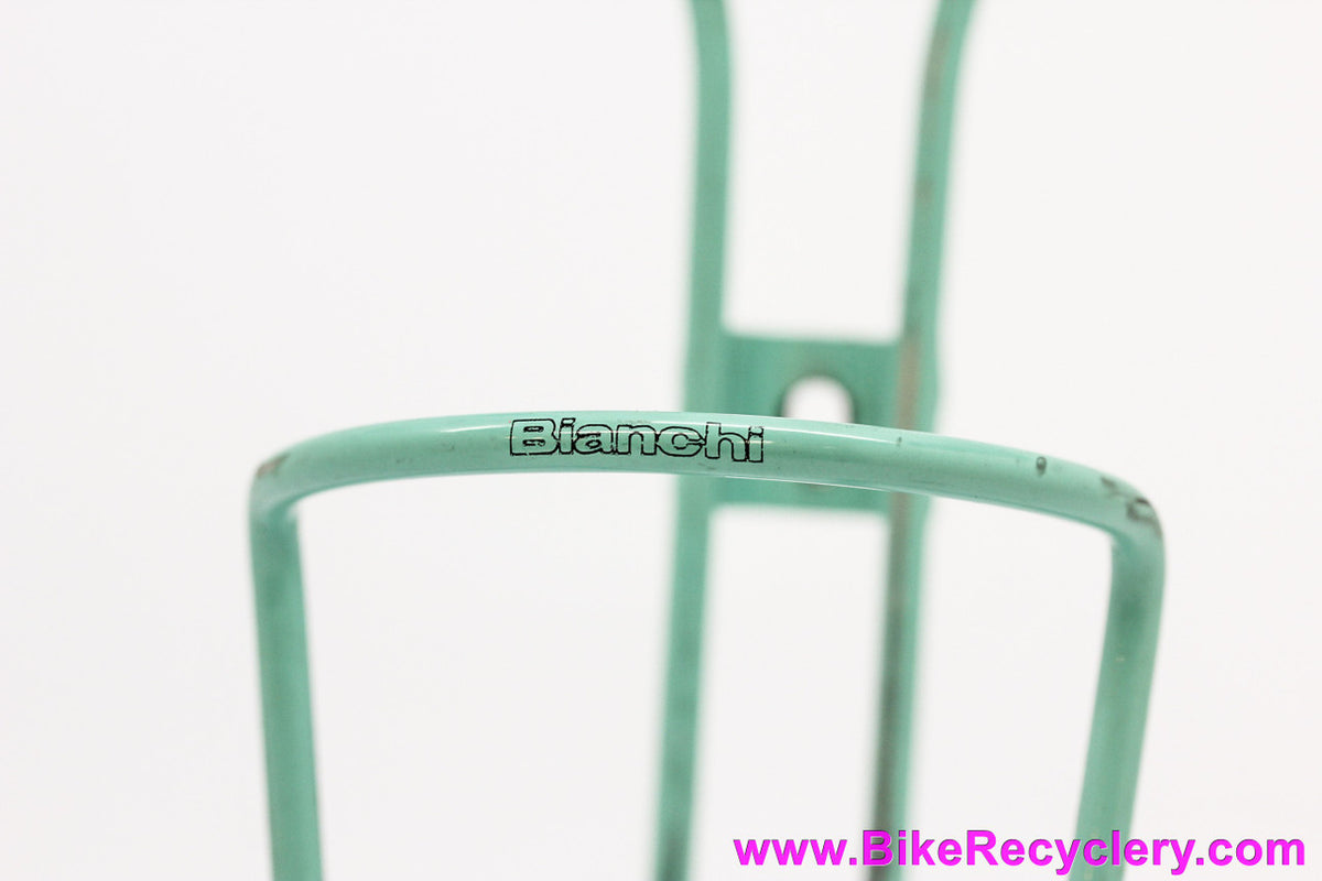 Bianchi Celeste Bottle Cage: Vintage 1990's OEM - Alloy