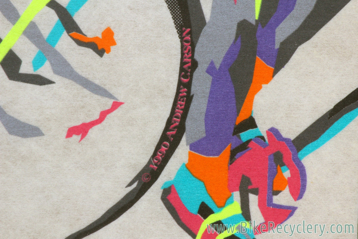 Abstract Bicycle Art Painting: Colorful! Andrew Carson - Fibrous Cotton Paper - 18" x 14.5"