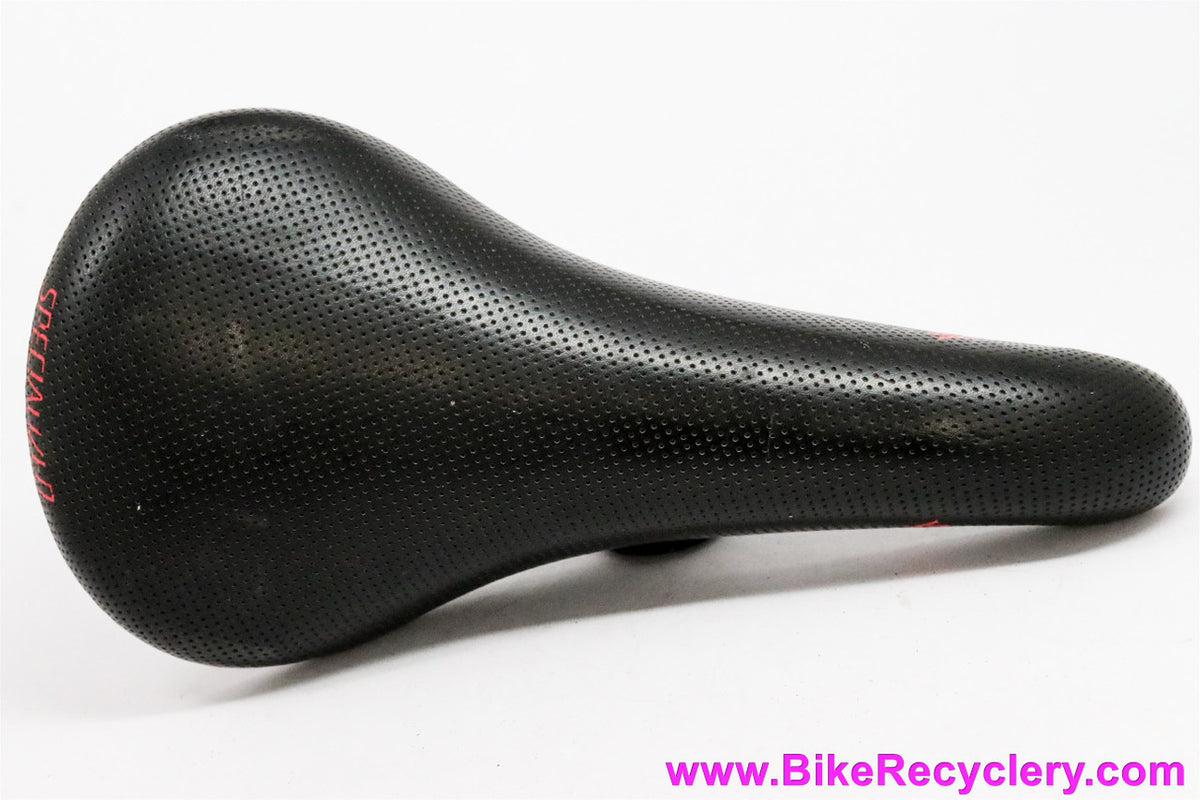 Specialized Prolong Saddle: Perforated Black Leather (Near Mint++ Low Miles)