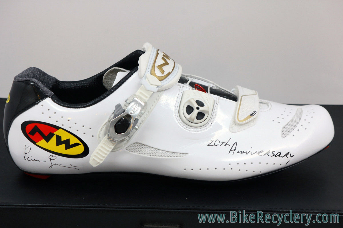 Northwave Nerowhite 20th Anniversary Road Racing Shoes: Size 45 - Black/white (NEW)