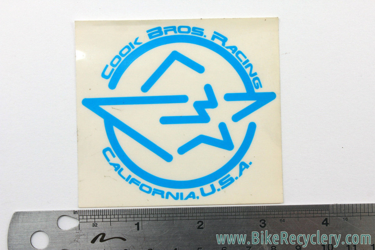 Cook Brothers Racing Decal / Sticker: Headtube? ~3" - Blue