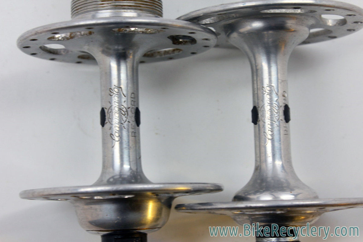 Campagnolo HIGH FLANGE Nuovo Record Hubset: 32H x 120mm - Curved QR Skewers (EXC+)