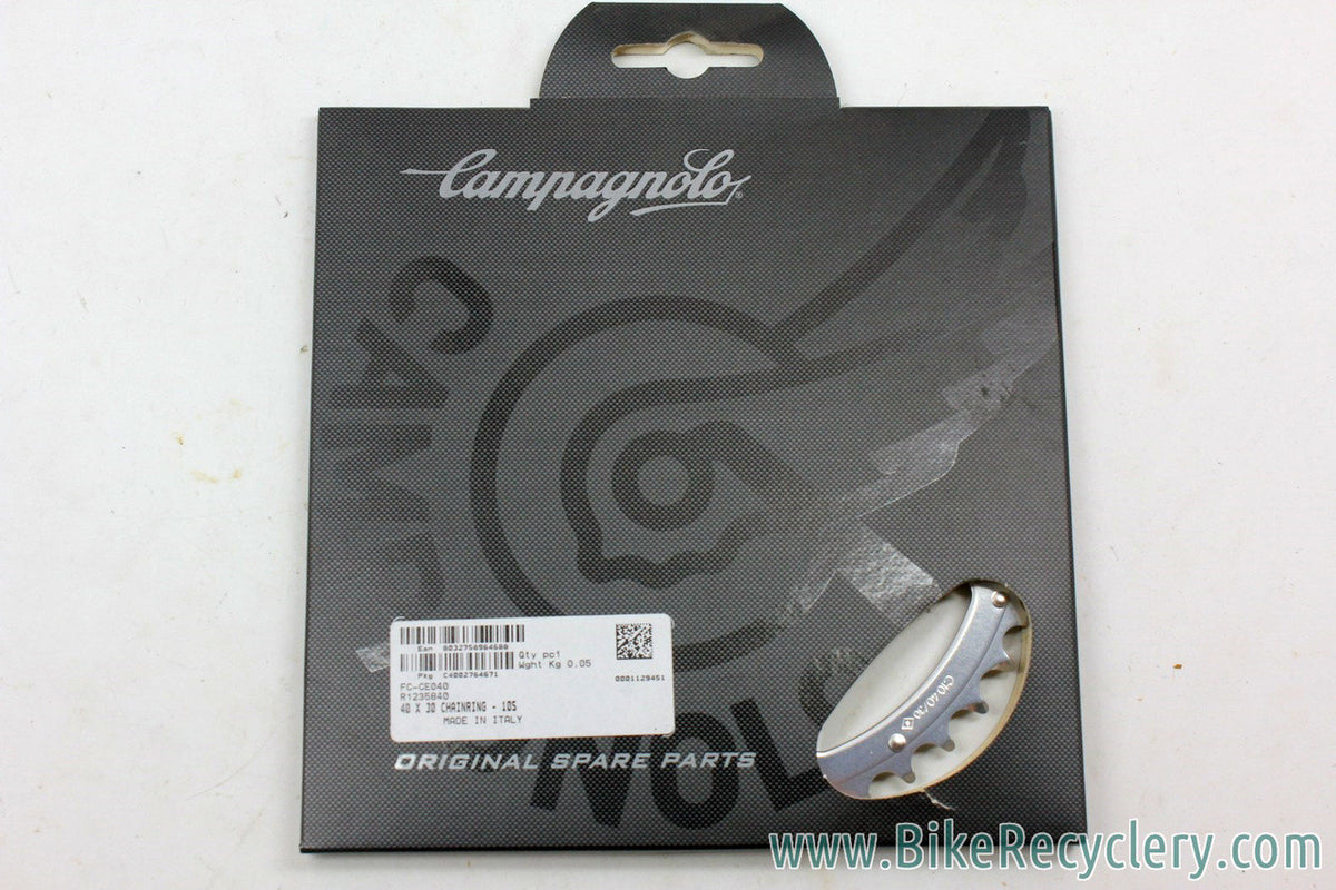 Campagnolo Chorus 10-Speed Middle Triple Chainring: 40t - FC-CE040 - Silver (NEW)