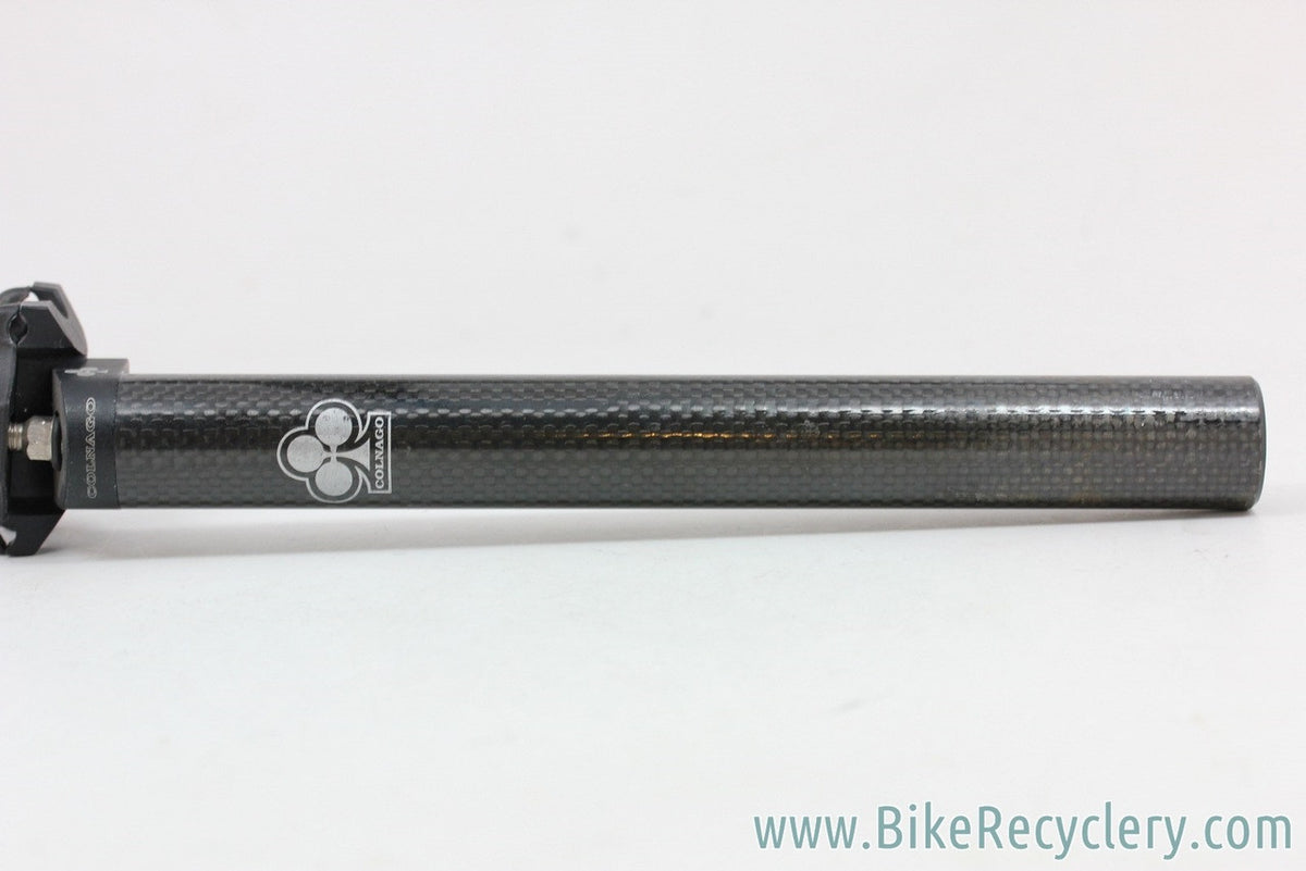 Colnago Carbon Seatpost: 27.0mm - 183g - Offset - Black - 2000's (Mint)
