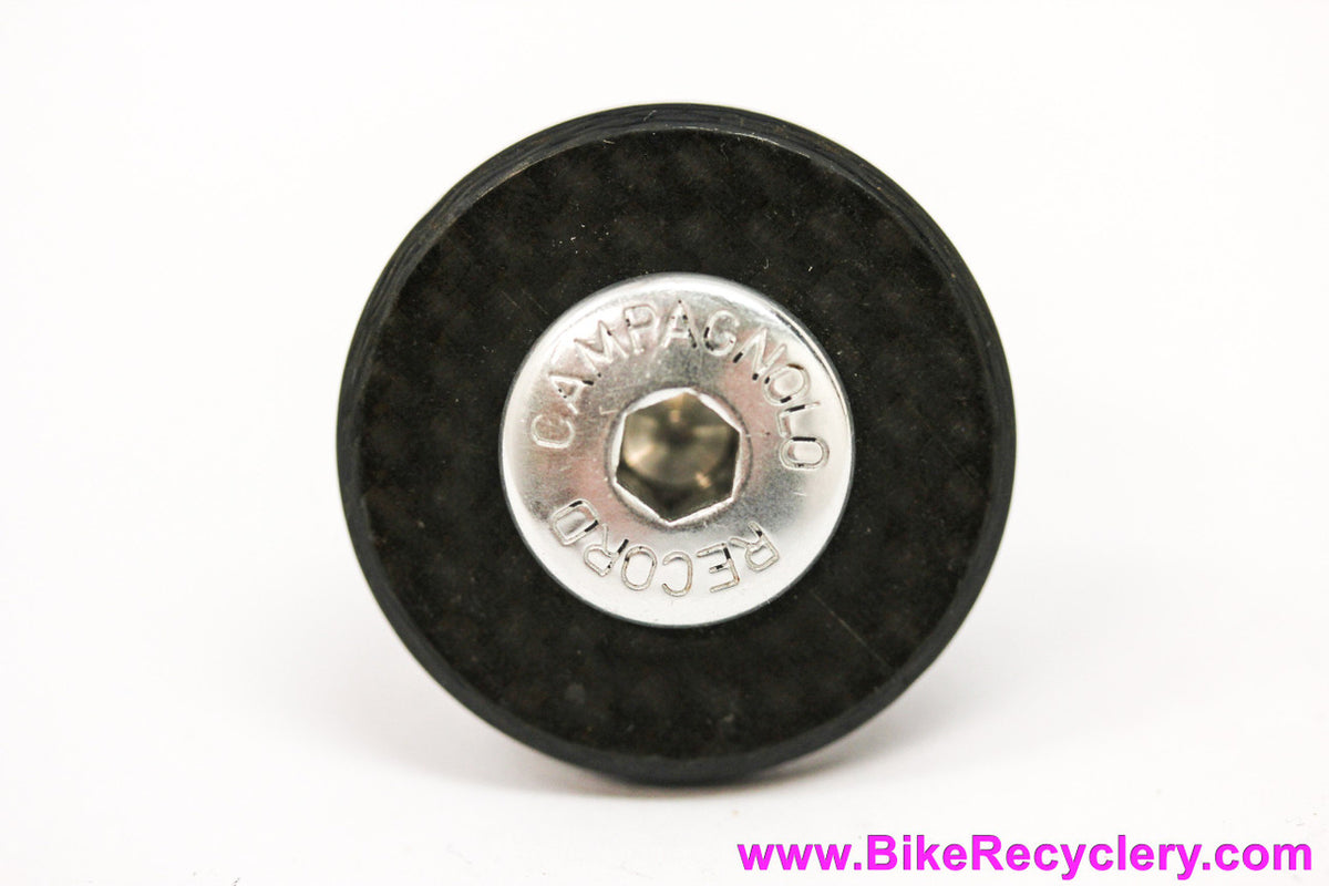 Campagnolo Record Carbon Headset Top Cap & Bolt: 1" - Black (MINT)