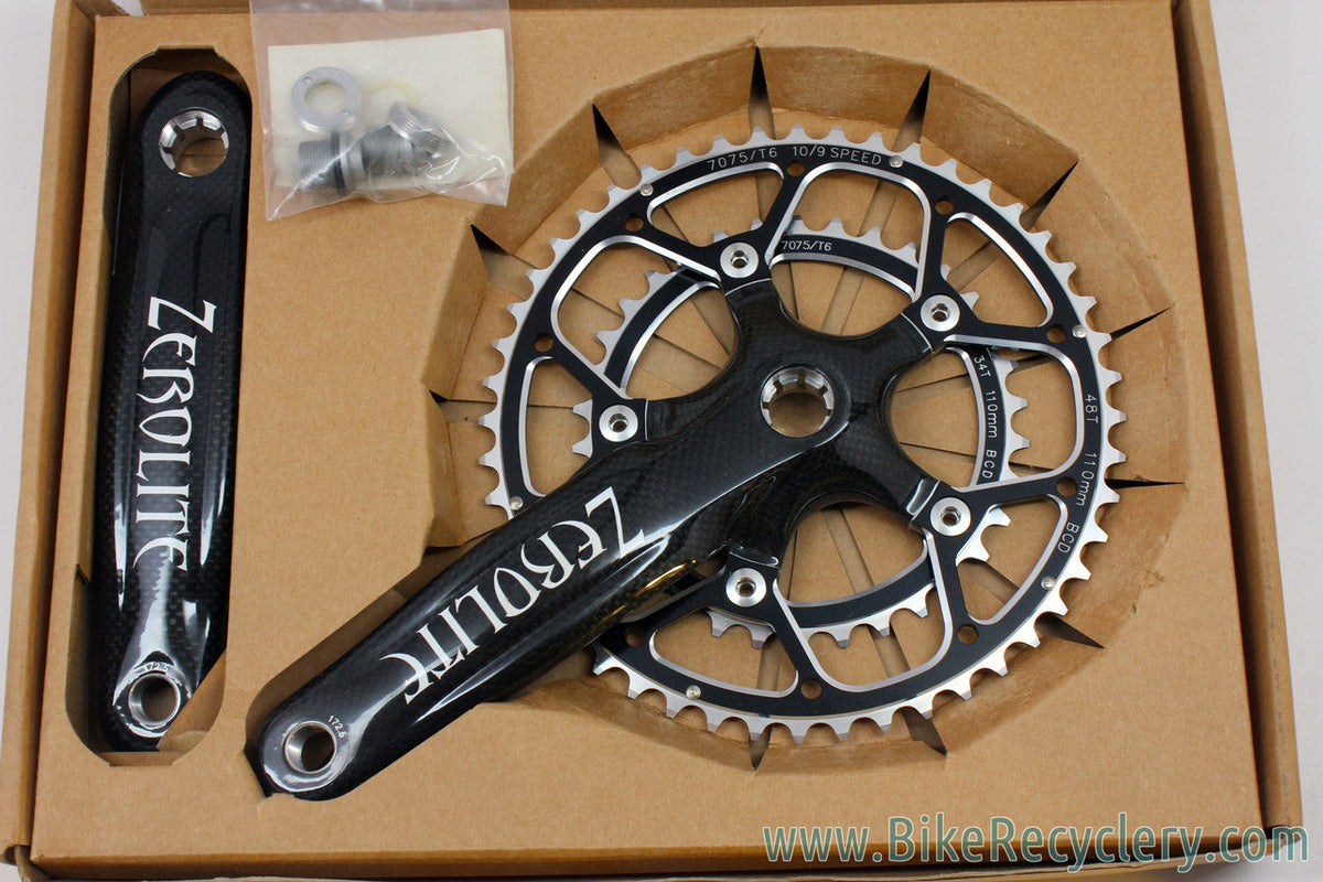 NIB/NOS Zerolite Carbon Crankset: 172.5mm - Cyclocross Double - Octalink - 48/34t