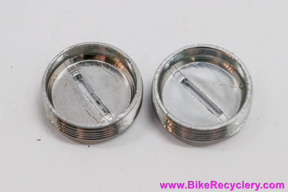 NOS Gipiemme Crank Dust Caps: Chrome Plastic - 1980's