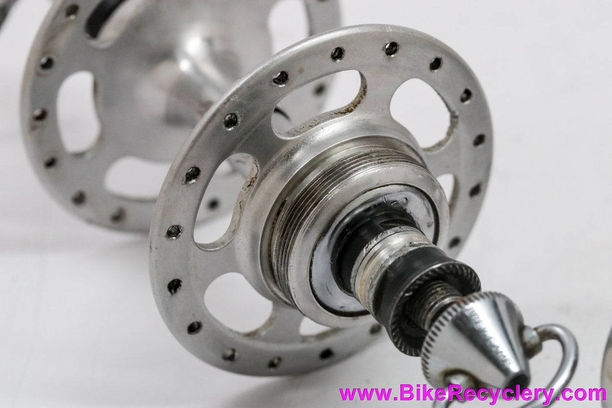 Campagnolo Nuovo Record Strada High Flange Hubset: 36H - 120mm - BSA - Flat Blade QR (Near Mint Perfect Bearings)