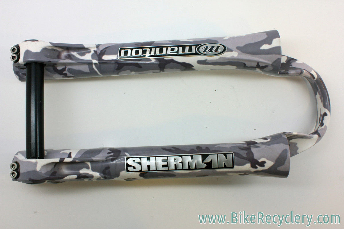 NOS Manitou Sherman Fork Lowers: Disc - 20mm Thru Axle - GREY CAMO