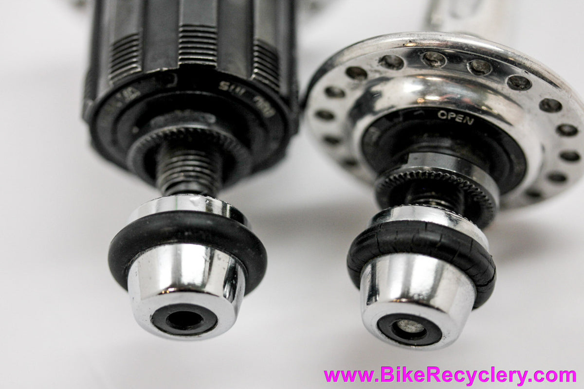 NOS Shimano Deore XT M730 Hubset: 36H x 130mm - 6/7sp Uniglide - QR Skewers - HB-M730 FH-M730 (take-Off)