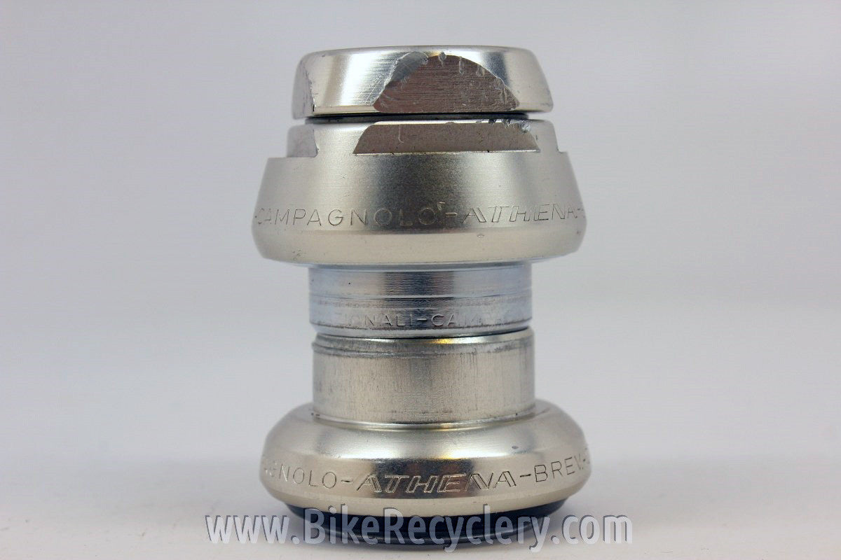 Vintage Campagnolo Athena Headset: 1" Threaded, Silver EXC