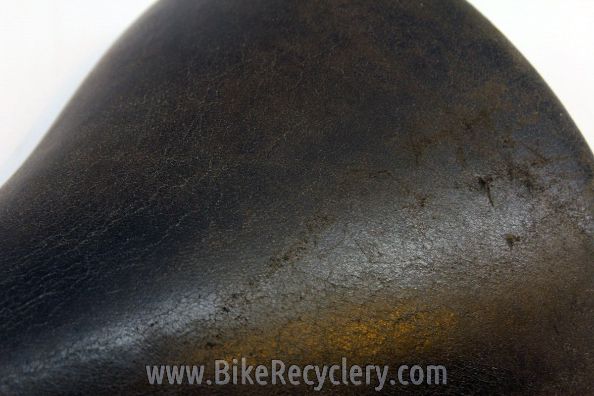 Vintage selle Italia Turbo Saddle: Brown Leather, 1989