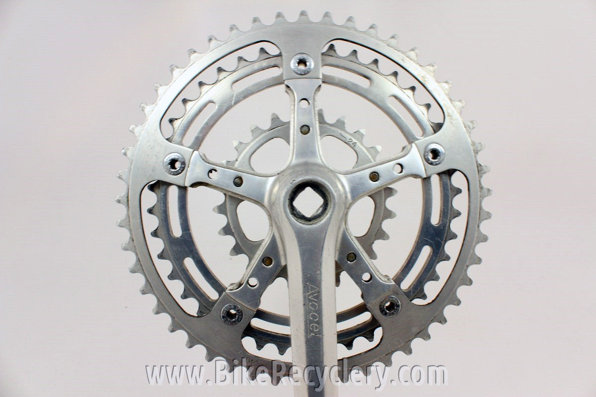 Avocet Drive Side Triple Crank Arm & Chainrings: 49/42/24T, 144/74mm BCD, 170mm