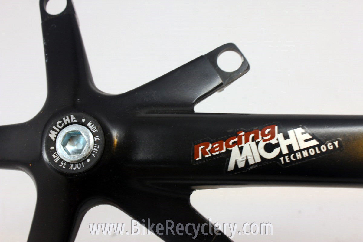 Miche Racing Triple Speed Crank Arms & BB: Black, 170mm, 144/74mm
