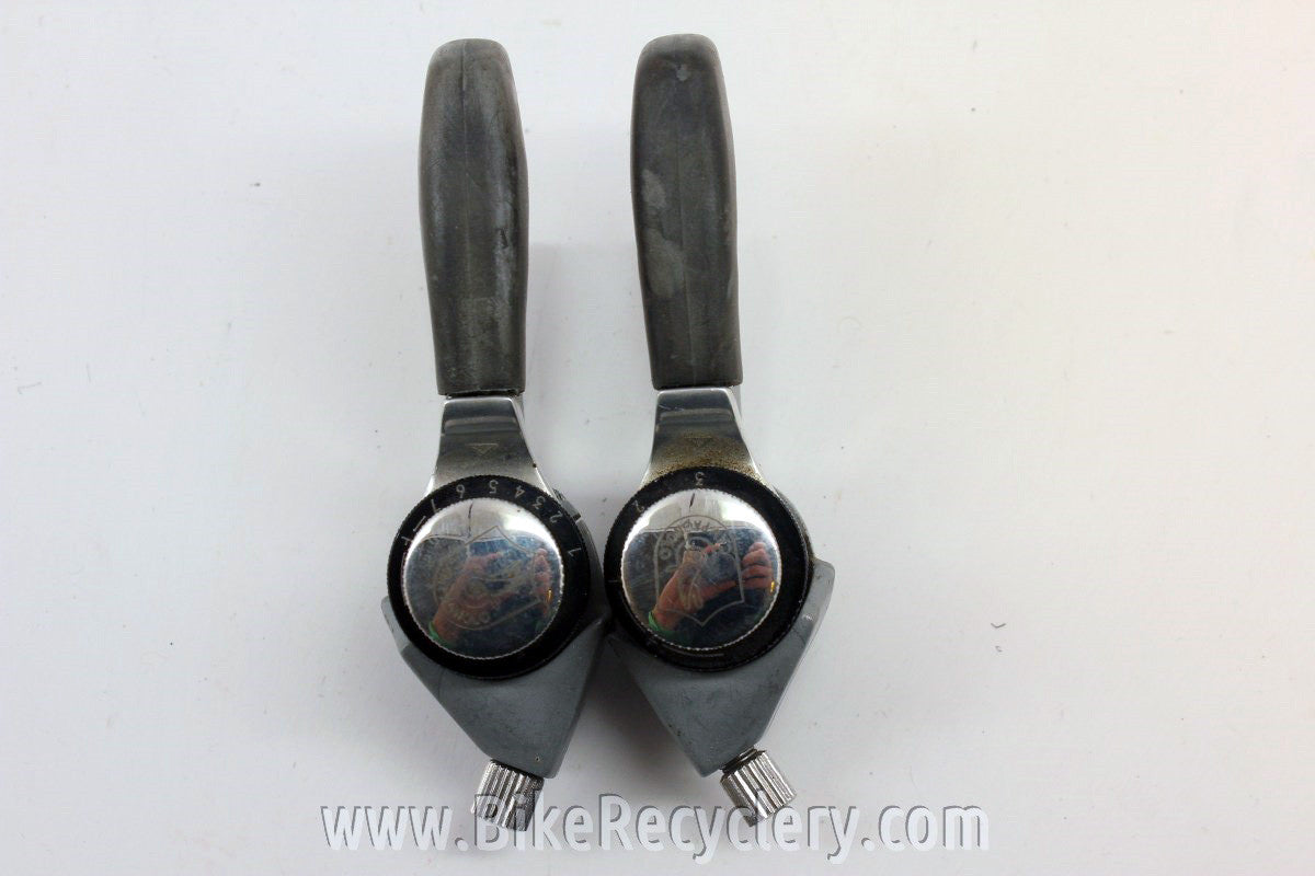 Campagnolo Euclid Thumb Shifters: 7 Speed Syncro, Rare