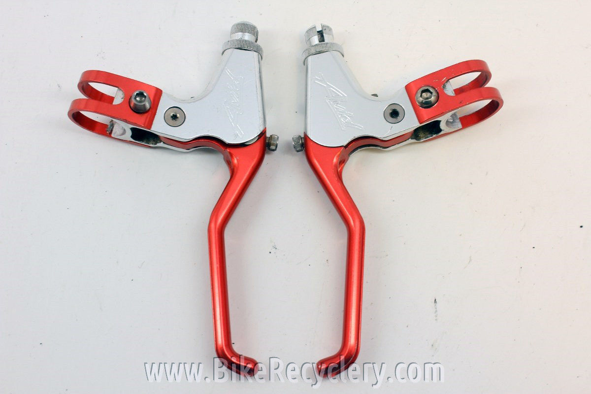 Avid SD Ultimate Brake Levers: Red & Silver Anodized 1990's