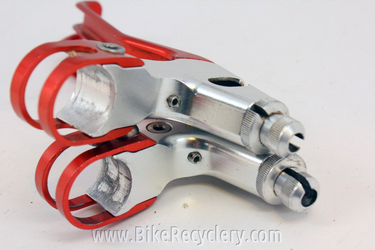 Avid SD Ultimate Brake Levers: Red & Silver Anodized, 1990's
