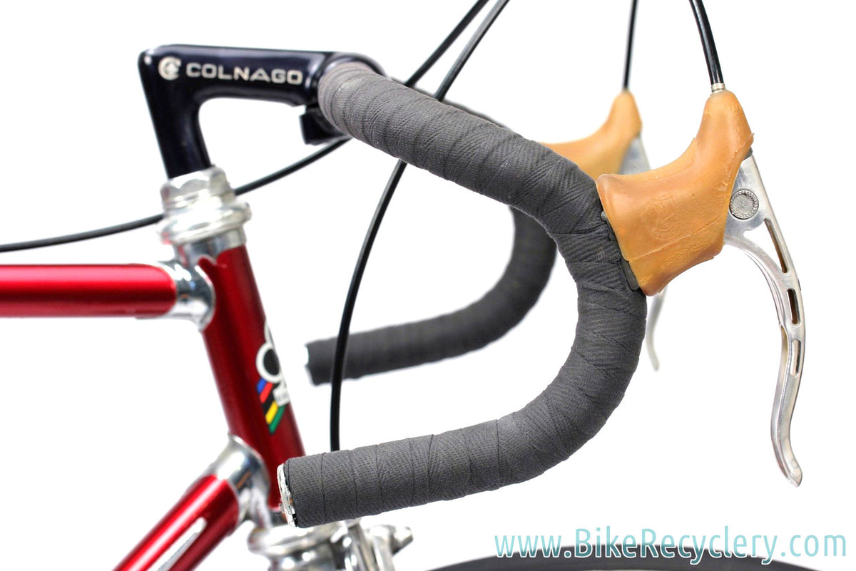 1980's Colnago Super Steel Road Bike: 56cm - Saronni Red - Chrome Lugs - Panto Super Record Gruppo (EXC+ Preserved Original Paint/Decals)