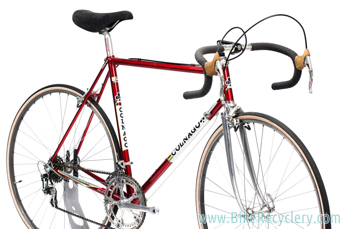 1980's Colnago Super Steel Road Bike: 56cm - Saronni Red - Chrome Lugs - Panto Super Record Gruppo (EXC+ Preserved Original Paint/Decals)