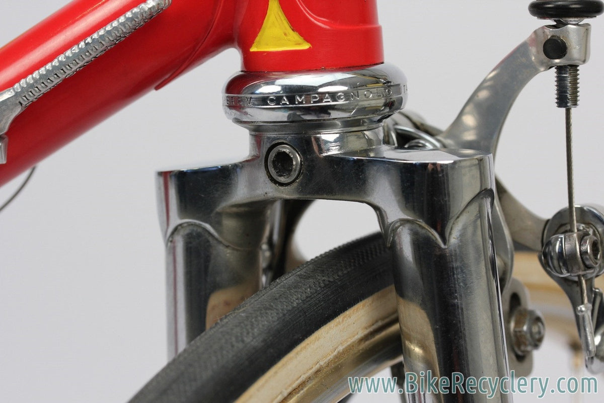 1978 Pogliaghi Italcorse Road Bike: ORIGINAL PAINT - 56cm - Campagnolo Nuovo Record - Fully Chromed Stays/Fork  (Original Show Bike Condition)