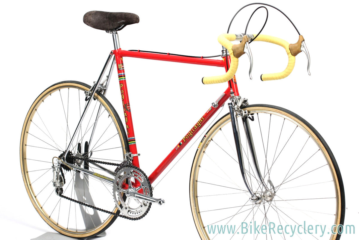 1978 Pogliaghi Italcorse Road Bike: ORIGINAL PAINT - 56cm - Campagnolo Nuovo Record - Fully Chromed Stays/Fork  (Original Show Bike Condition)