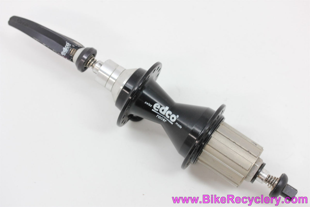Edco Racer Rear Hub & QR Skewer: 32H x 8/9/10sp - 135mm - Black (Near Mint, Take-off?)