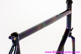 58cm Land Shark Road Shark Fillet Brazed Steel Frameset: Paint Matched Fenders! Snakeskin Purple/Green/Pink/Purple/Orange Wildness!