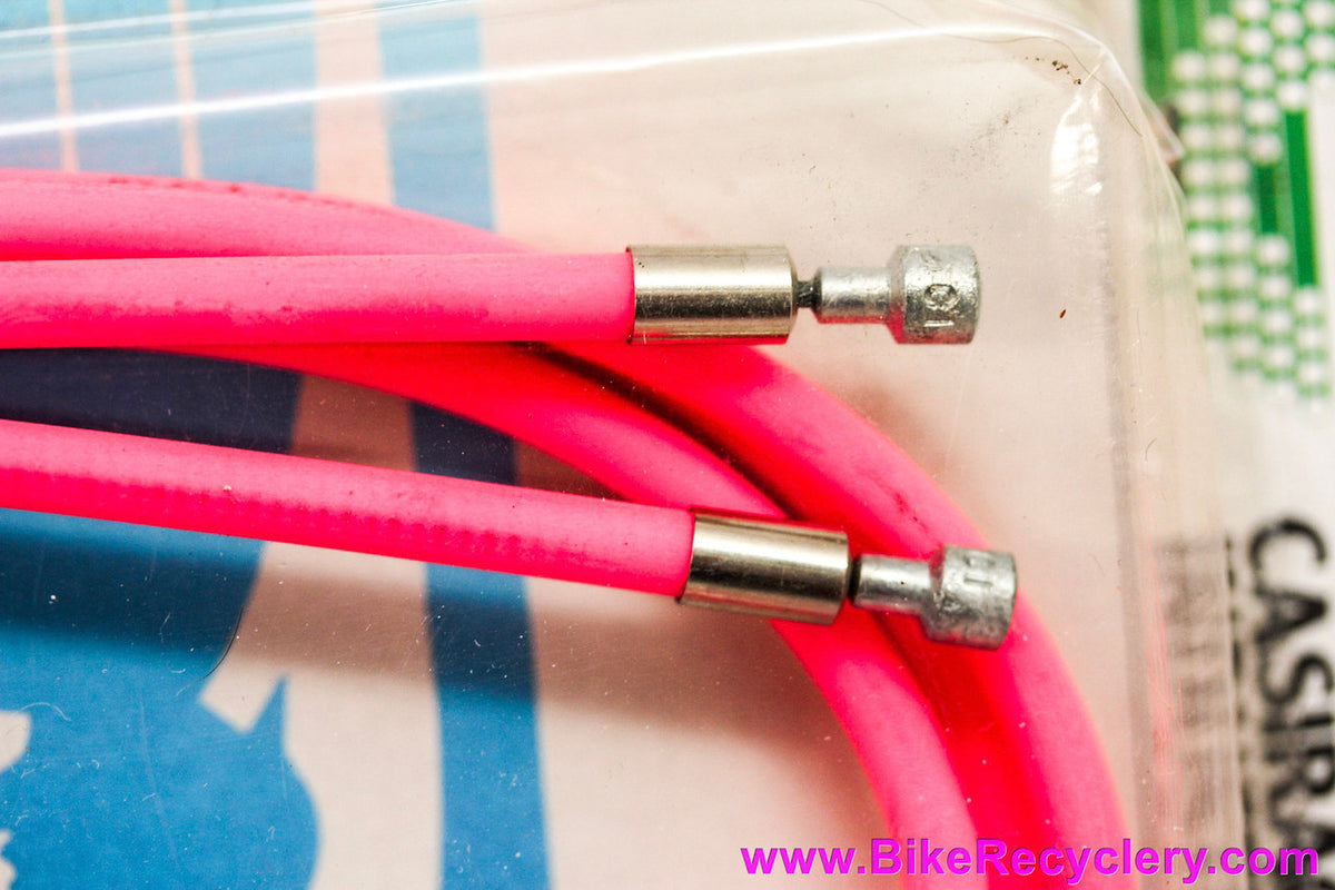 NIB/NOS Casiraghi Corsa Brake Cable/Housing Set: Neon Pink - 5mm (Front & Rear)
