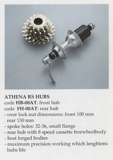 NIB/NOS Campagnolo Athena RS 7s Cassette Hubset & QR: 126mm - 32H - Rare