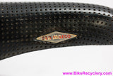 1990 San Marco Rolls Saddle: Black Perforated Leather - Copper Rails & Badges - Vintage (EXC)