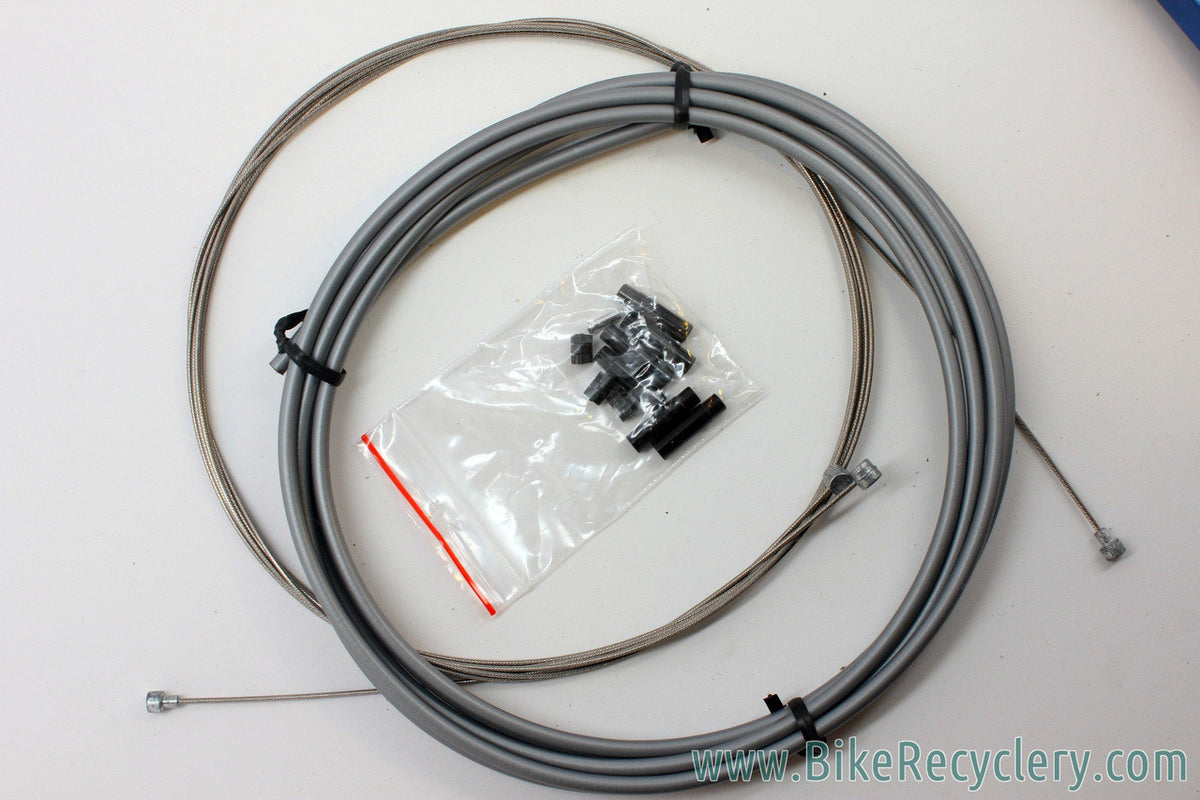 GREY Brake Cable & Housing Set: Road or MTN - Front & Rear - NEW