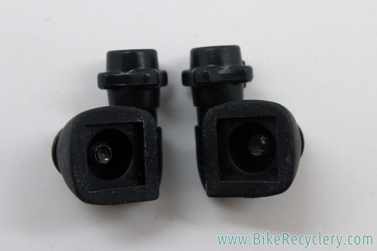STI Cable Stops for Downtube Braze On - Black on Black (pair, New)
