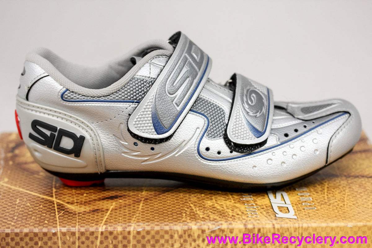 Sidi Spark Carbon Women's Road Shoes: Size 38 1/2" - Grey/White/Blue (NEW)