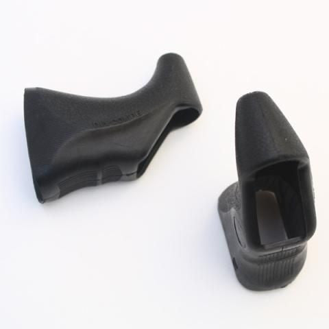 Dia-Compe 204 / Dura Ace Bl-7400 Non-Aero Brake Lever Hoods: Black (Pair, NEW)