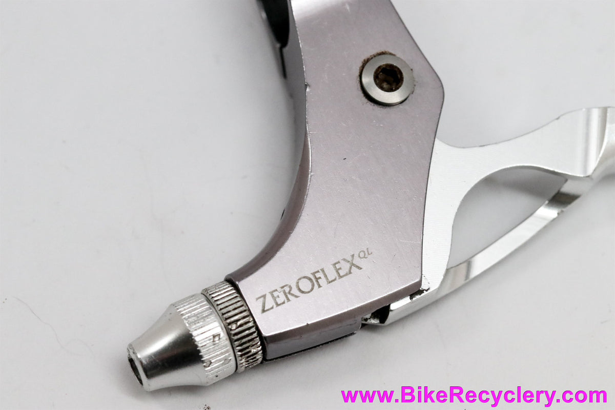 Machine Tech Zero Flex QL LEFT Brake Lever: Vintage 1990's Cantilever - Silver (EXC+)