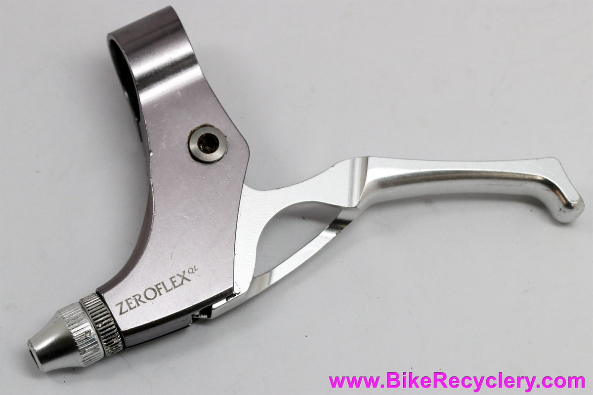 Machine Tech Zero Flex QL LEFT Brake Lever: Vintage 1990's Cantilever - Silver (EXC+)