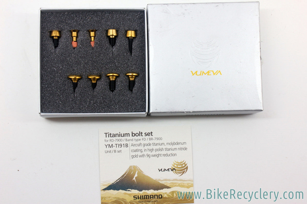 NIB/NOS Shimano Yumeya Dura Ace 7900 Kit: Gold / Ti Hardware - CH/RD/FD/BR/Cable - RARE