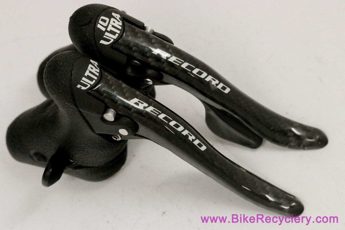 Campagnolo Record Carbon Ti 10 Speed ErgoPower Shifters: Triple/Double (EXC+)