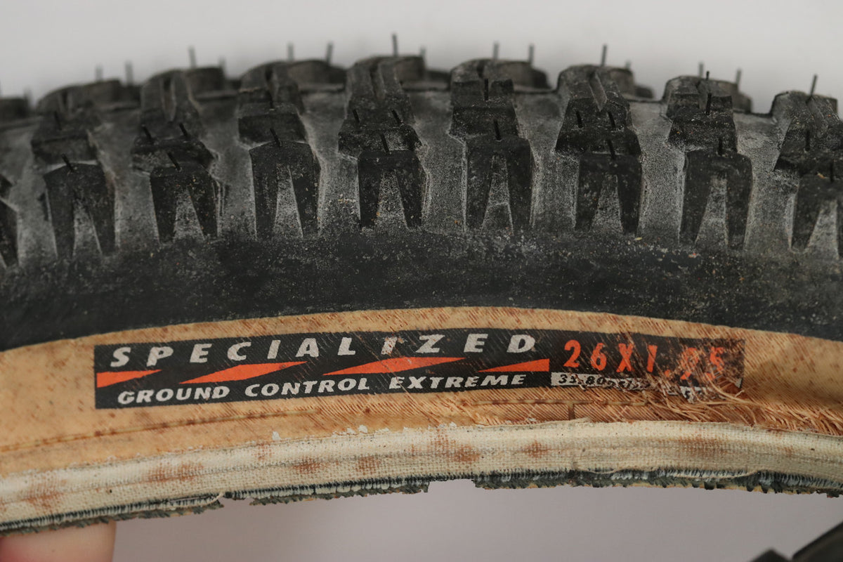NOS Specialized Ground Control Extreme + Used GC II Gumwall Tires: 26 x 1.95 - Vintage 1990's - Folding (Extreme is Display Only)