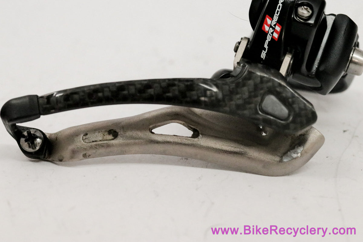 Campagnolo Super Record 11s Front Derailleur: Braze On + 34.9mm Clamp Adapter - Mechanical - FD11-SR2B - 2011-2014(MINT Almost New)