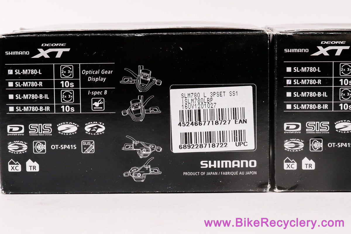 Shimano XT SL-M780 Trigger Shifters: 2x10 / 3x10 - Clamp - Front/Rear (NEW)