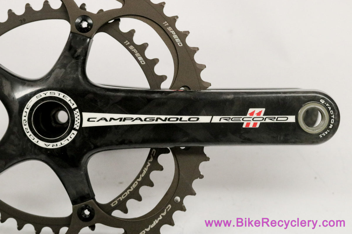 Campagnolo Record 11s Ultra Torque Crankset: 172.5mm x 53/39t - BSA BB (New Take-Off)