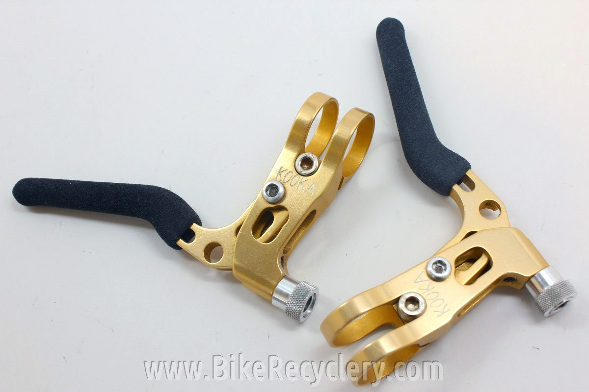 Kooka Racha Brake Levers: Gold, MINT