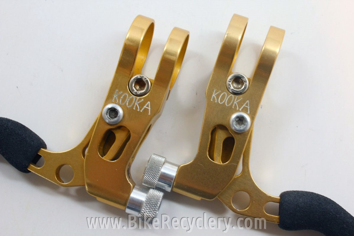 Kooka Racha Brake Levers: Gold, MINT