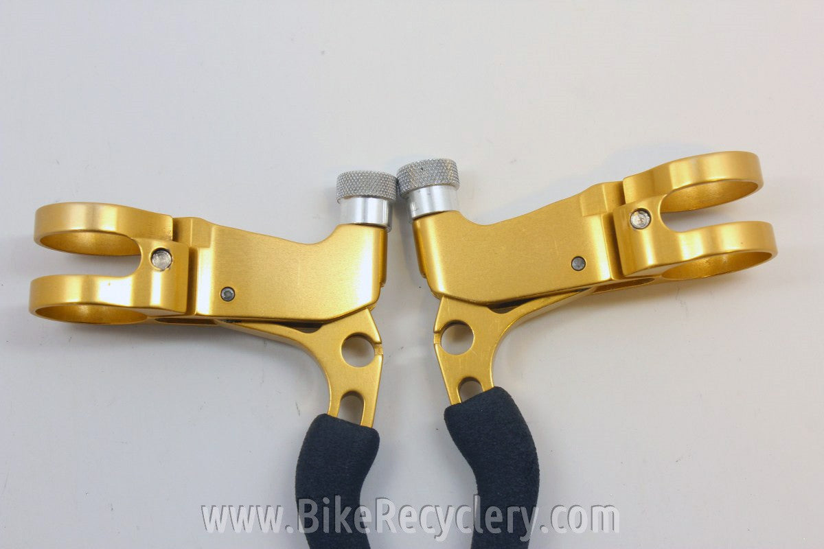 Kooka Racha Brake Levers: Gold, MINT