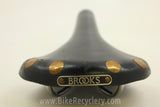 1990's Brooks Professional Special Saddle: Large Copper Rivets Black